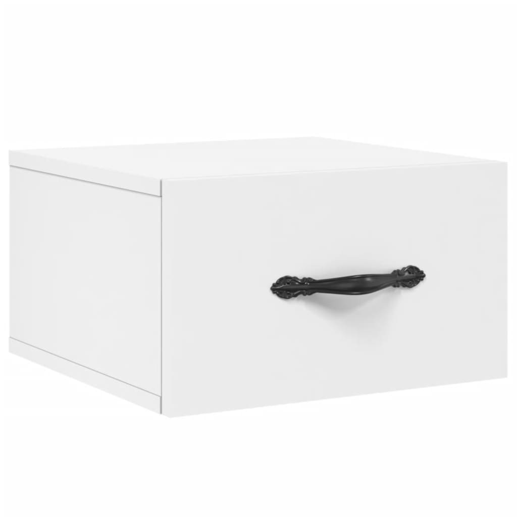 Wall-mounted nightstands, 2 pcs., white, 35x35x20cm