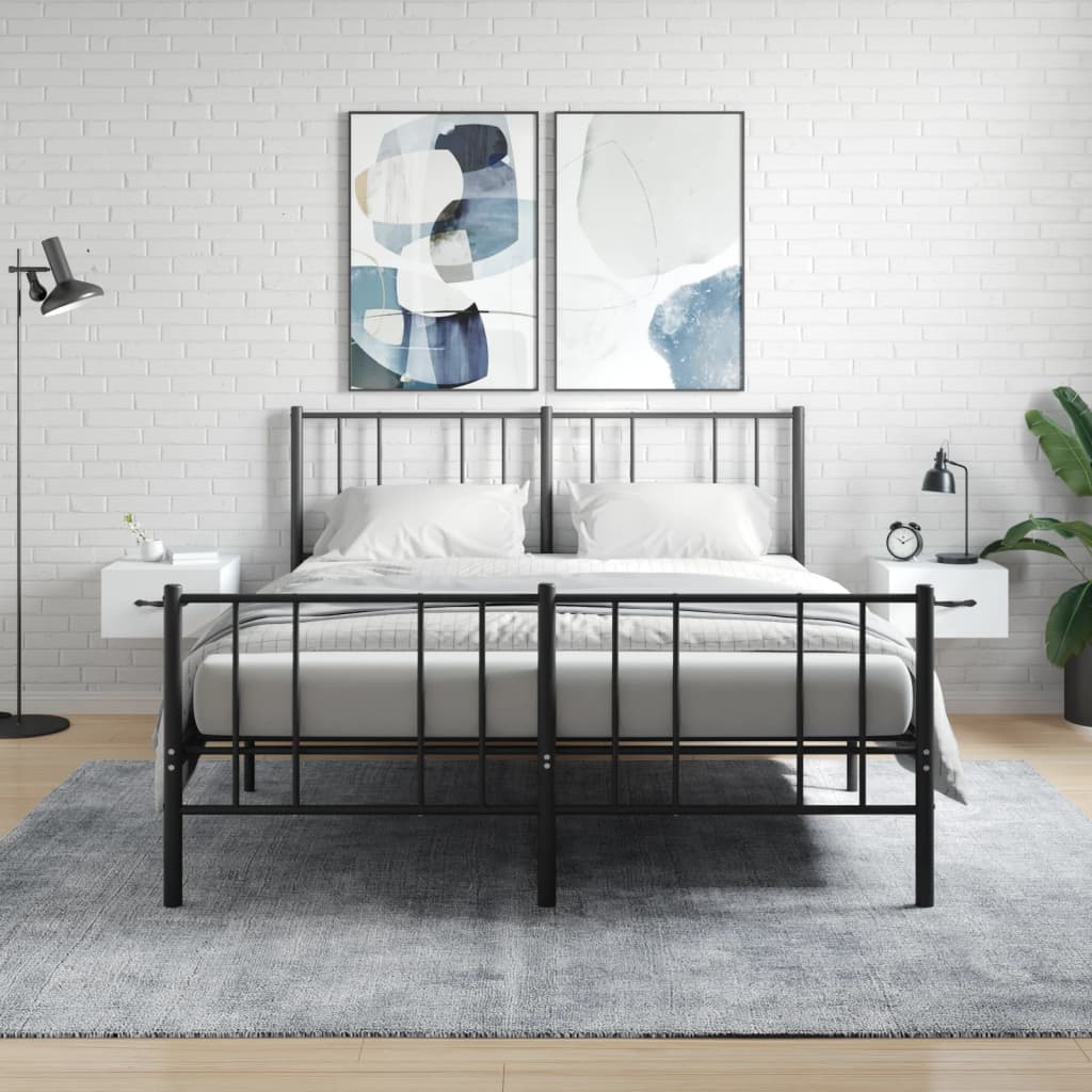 Wall-mounted nightstands, 2 pcs., white, 35x35x20cm
