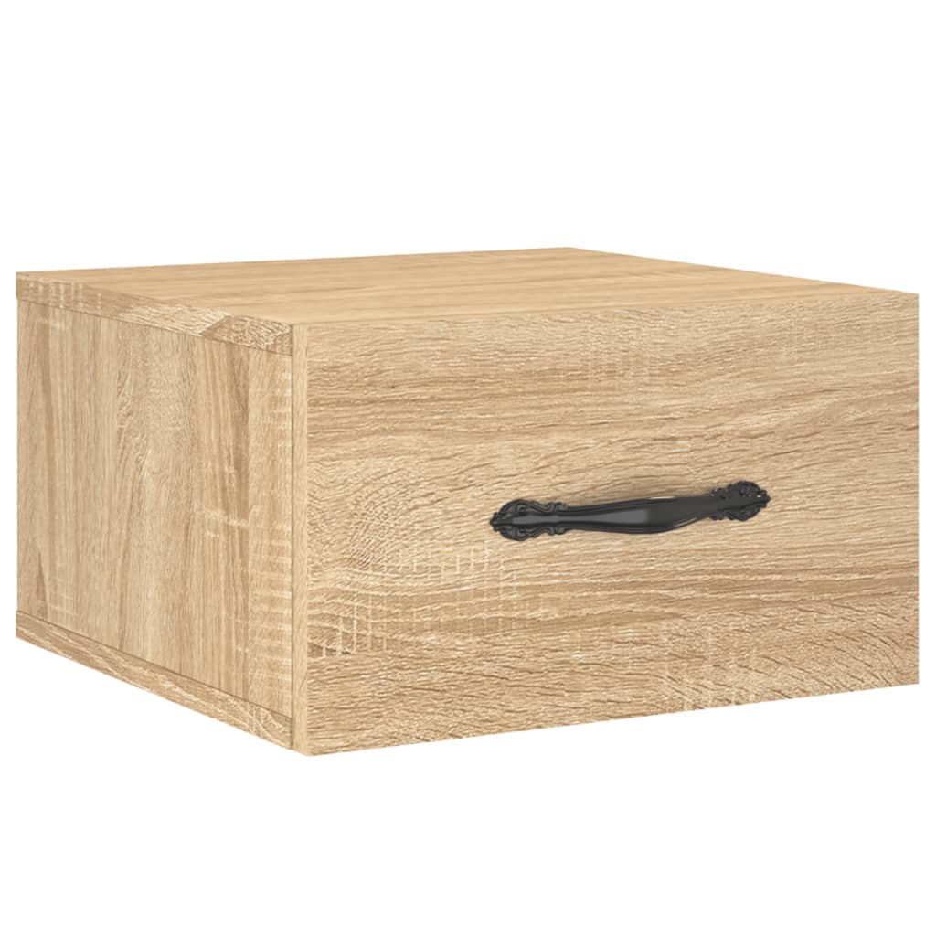 Wall-mounted nightstands, 2 pcs., Sonoma oak, 35x35x20 cm