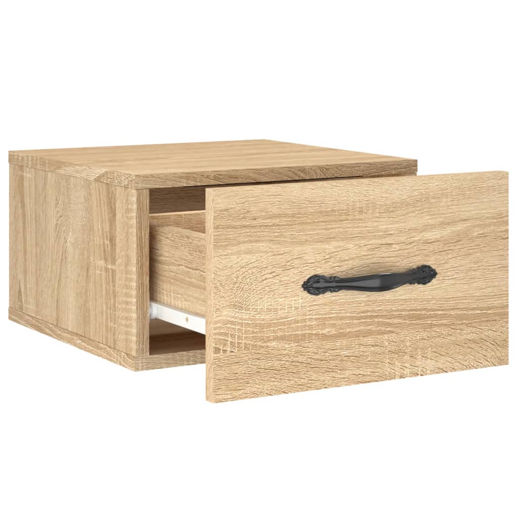 Wall-mounted nightstands, 2 pcs., Sonoma oak, 35x35x20 cm