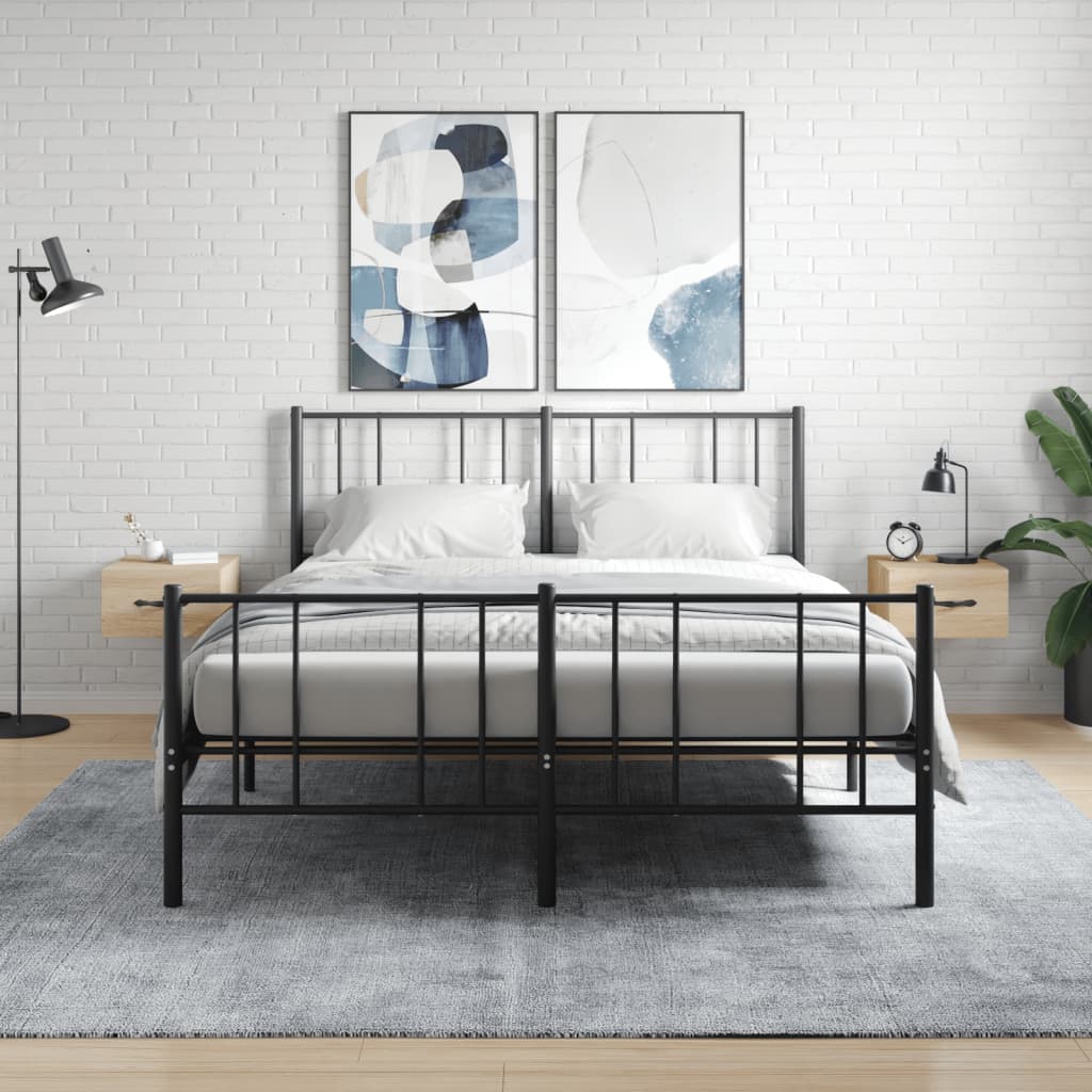 Wall-mounted nightstands, 2 pcs., Sonoma oak, 35x35x20 cm