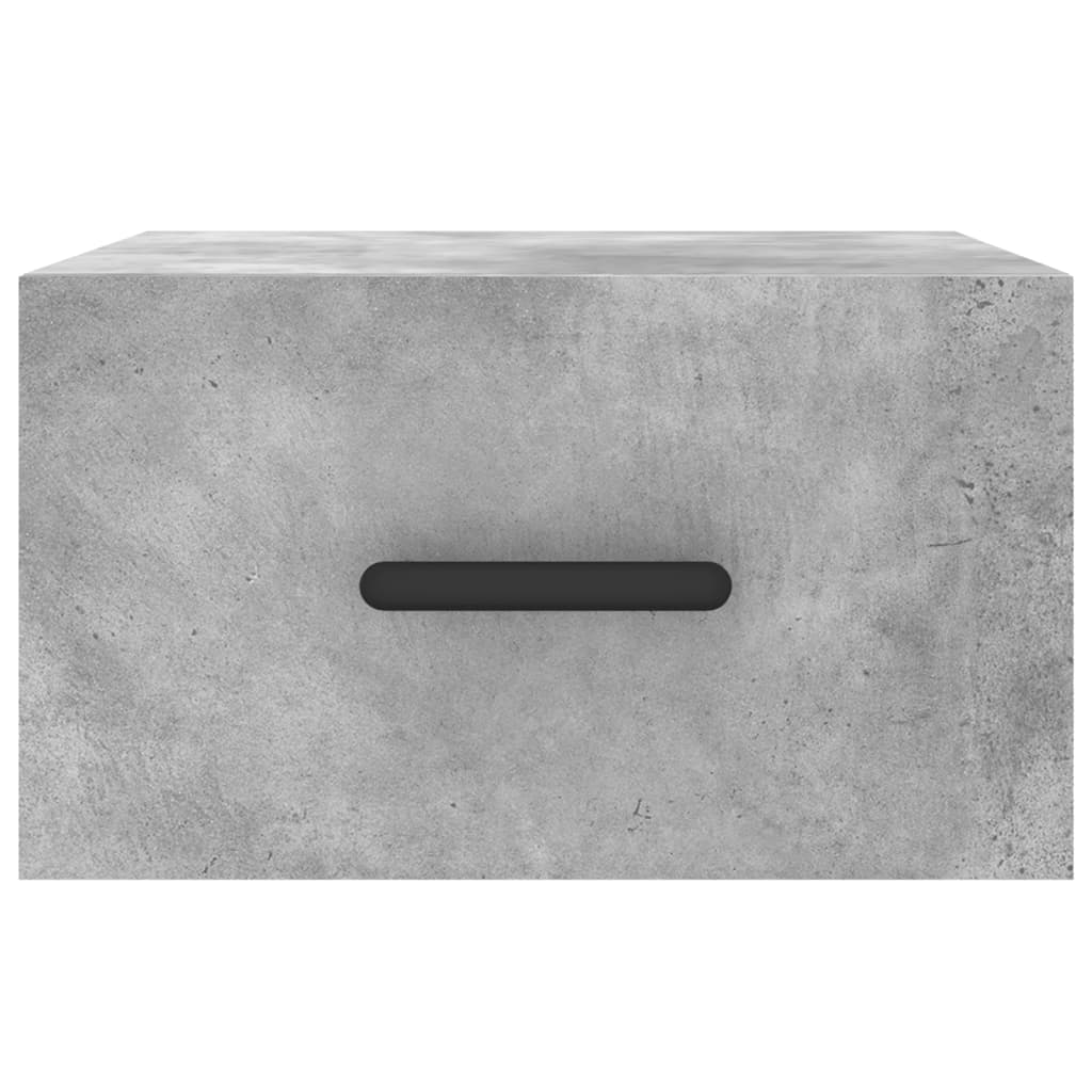 Wall-mounted nightstand, concrete, 35x35x20cm