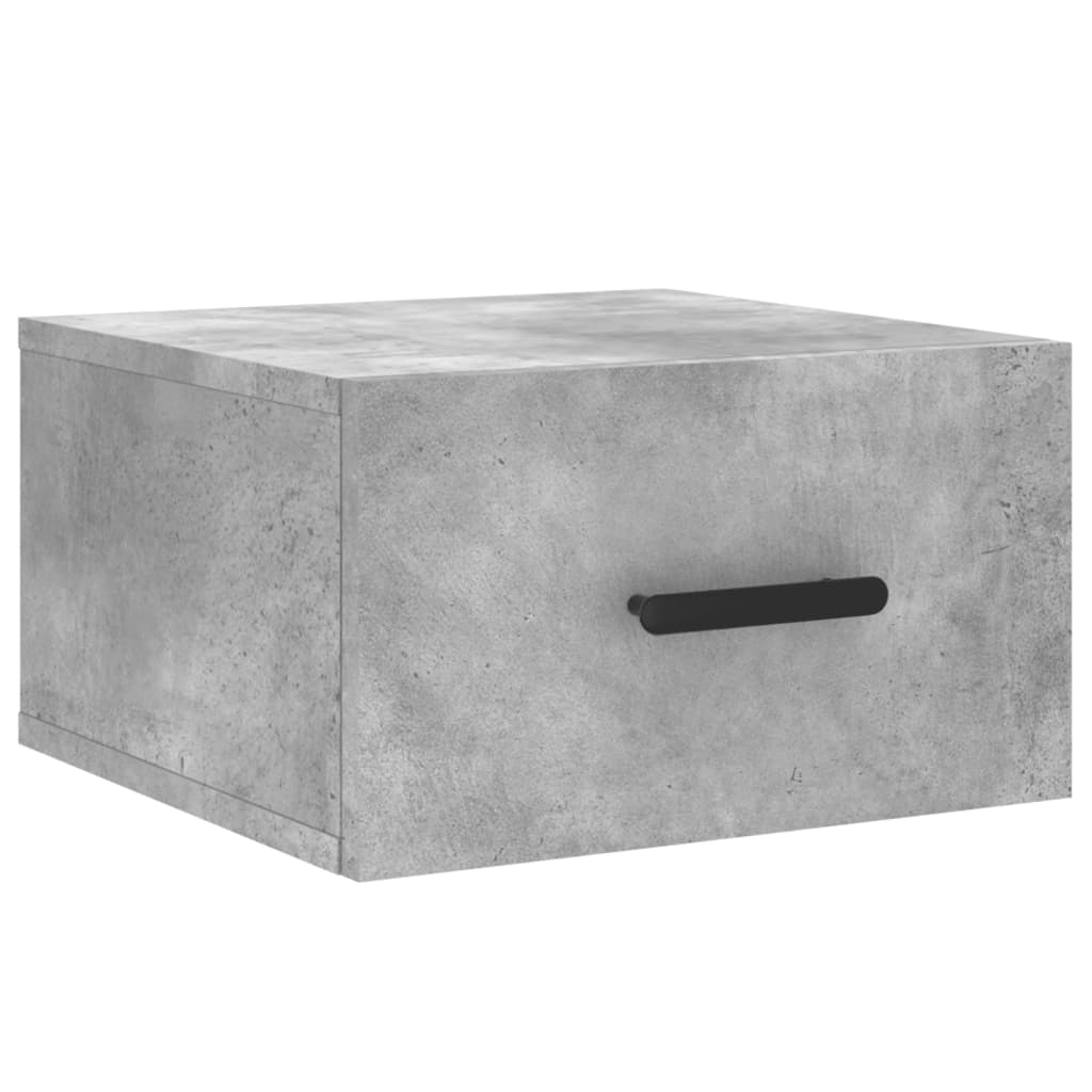 Wall-mounted nightstands, 2 pcs., concrete gray, 35x35x20 cm