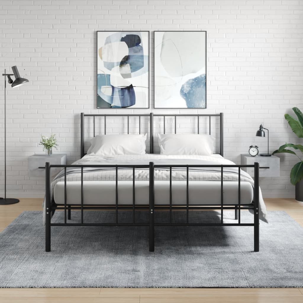 Wall-mounted nightstands, 2 pcs., concrete gray, 35x35x20 cm