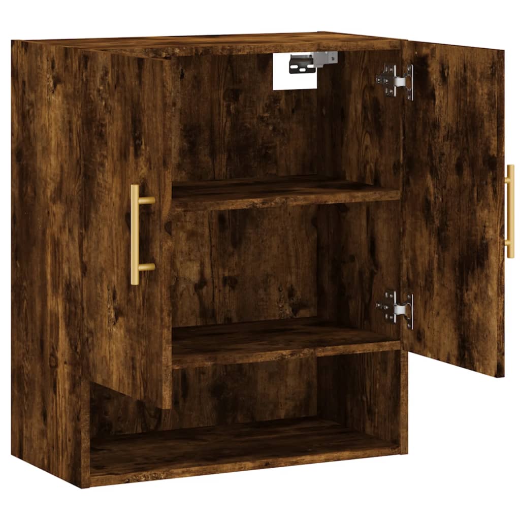 Wall cabinet, smoked oak, 60x31x70cm, engineered wood