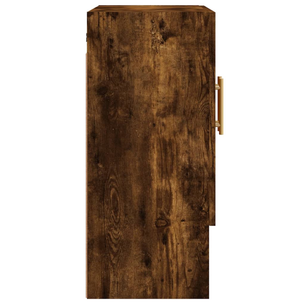 Wall cabinet, smoked oak, 60x31x70cm, engineered wood