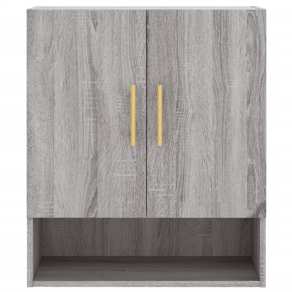 Wall cabinet, grey oak, 60x31x70cm, engineered wood
