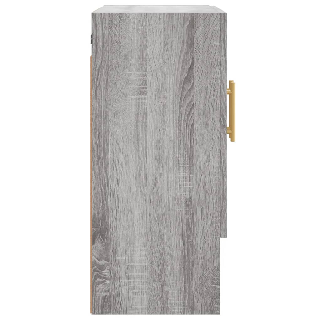 Wall cabinet, grey oak, 60x31x70cm, engineered wood
