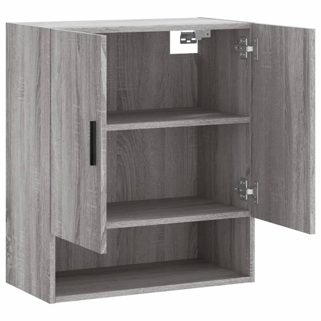 Wall cabinet, grey oak, 60x31x70cm, engineered wood