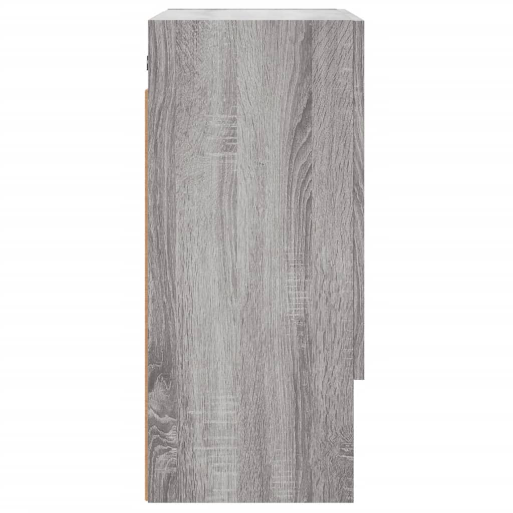 Wall cabinet, grey oak, 60x31x70cm, engineered wood