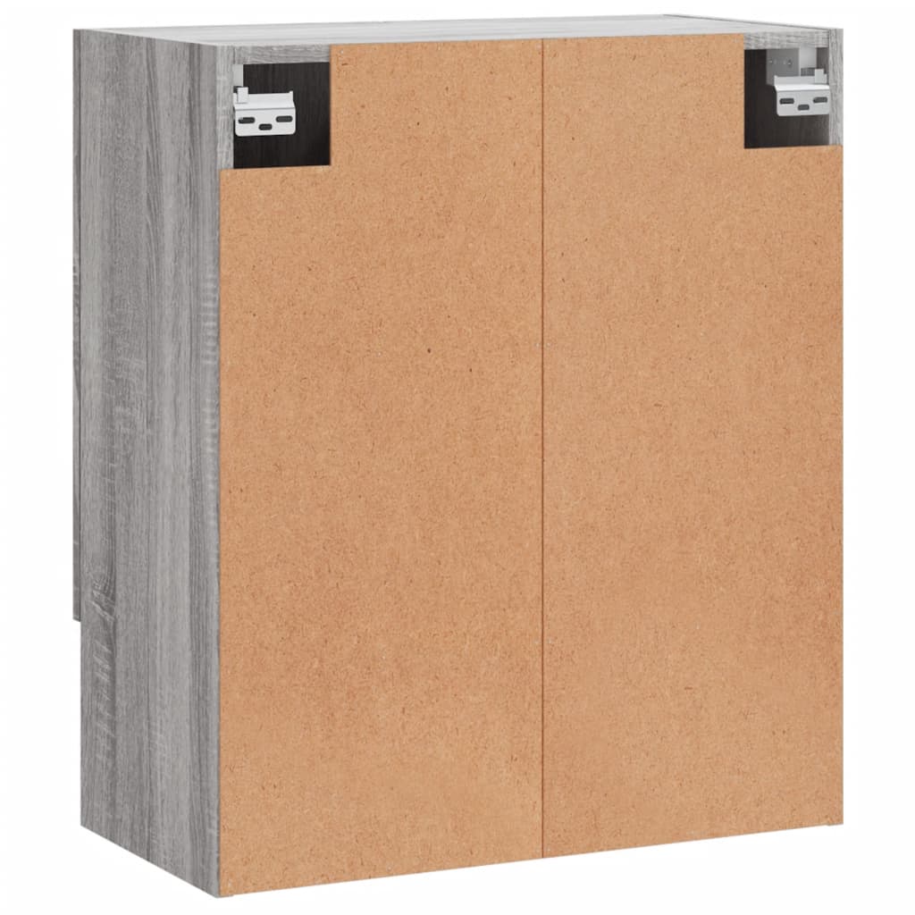 Wall cabinet, grey oak, 60x31x70cm, engineered wood