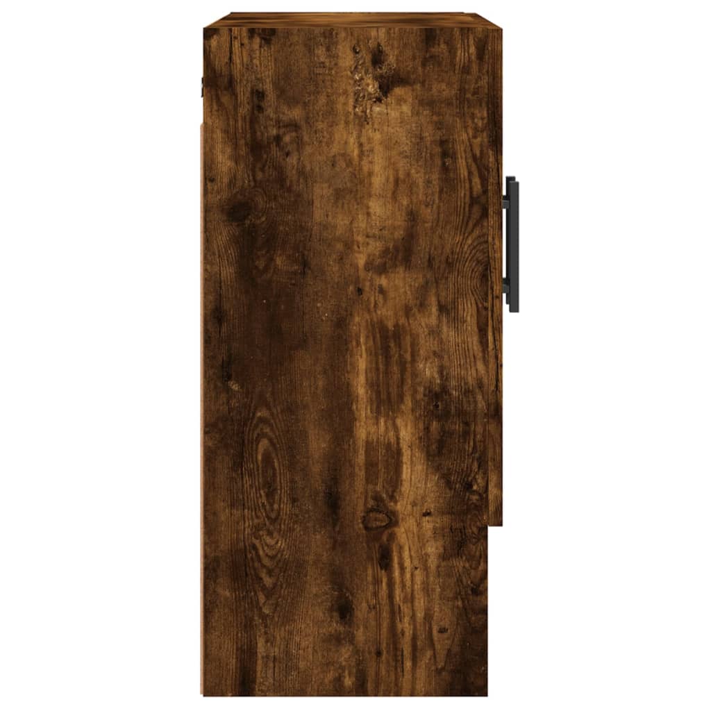 Wall cabinet, smoked oak, 60x31x70cm, engineered wood