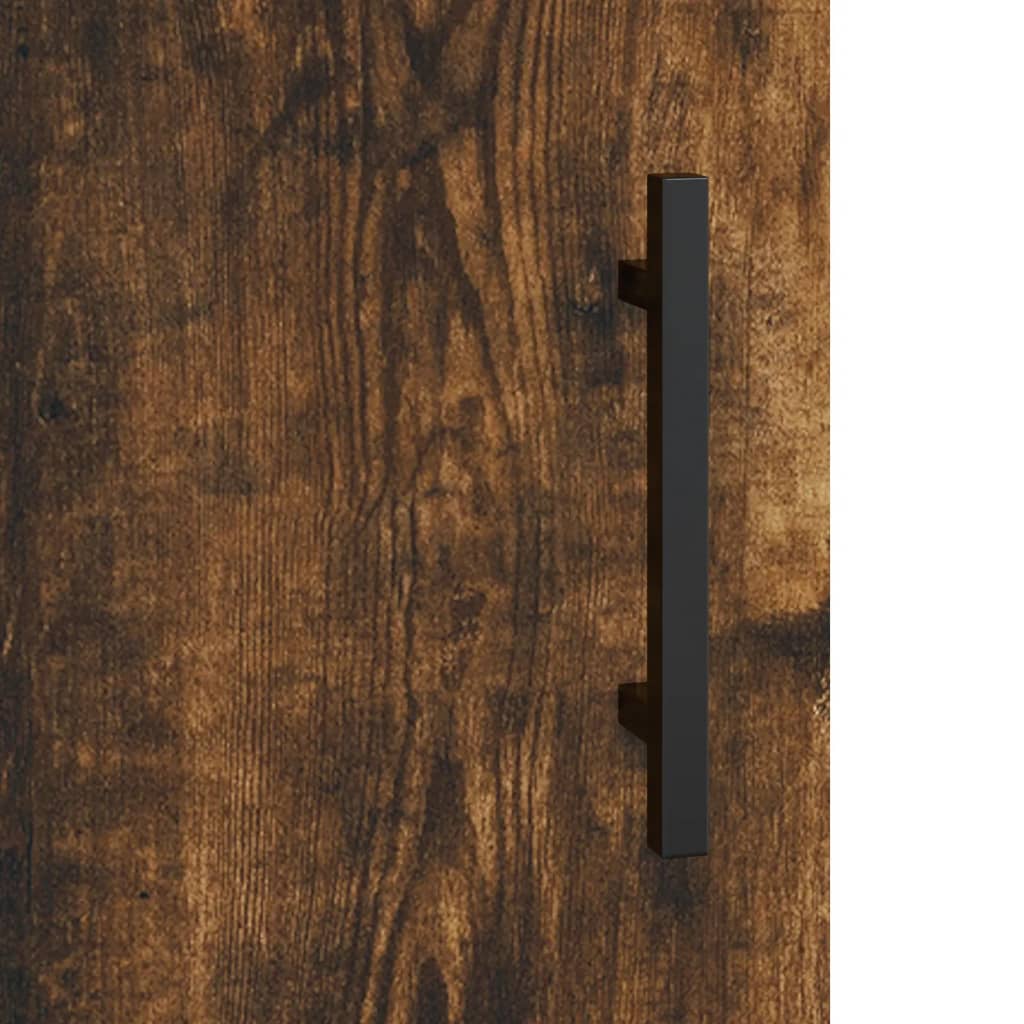 Wall cabinet, smoked oak, 60x31x70cm, engineered wood