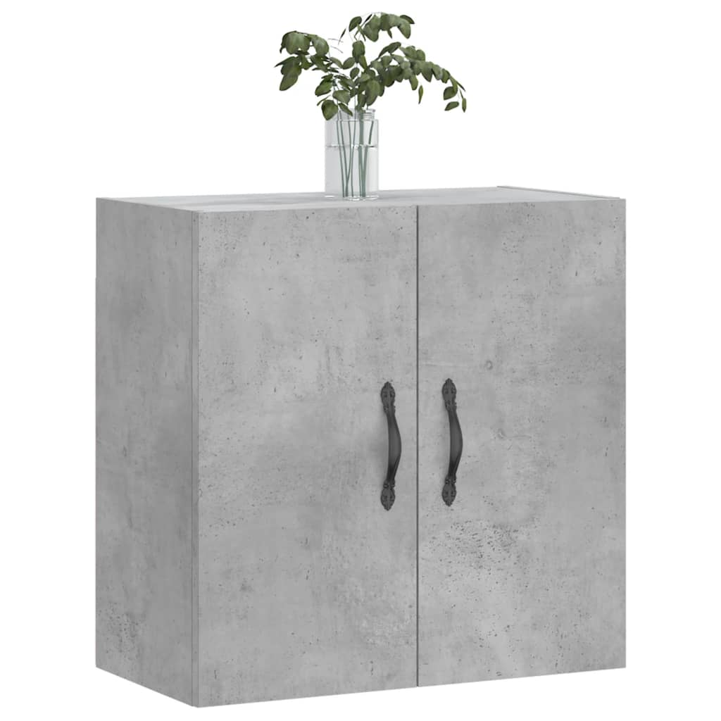 Sieninė spintelė, betono pilka, 60x31x60cm, apdirbta mediena
