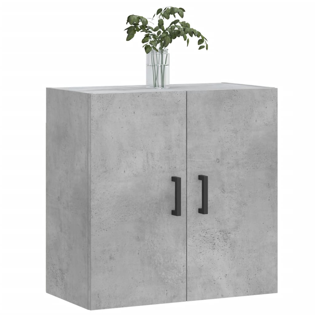 Sieninė spintelė, betono pilka, 60x31x60cm, apdirbta mediena