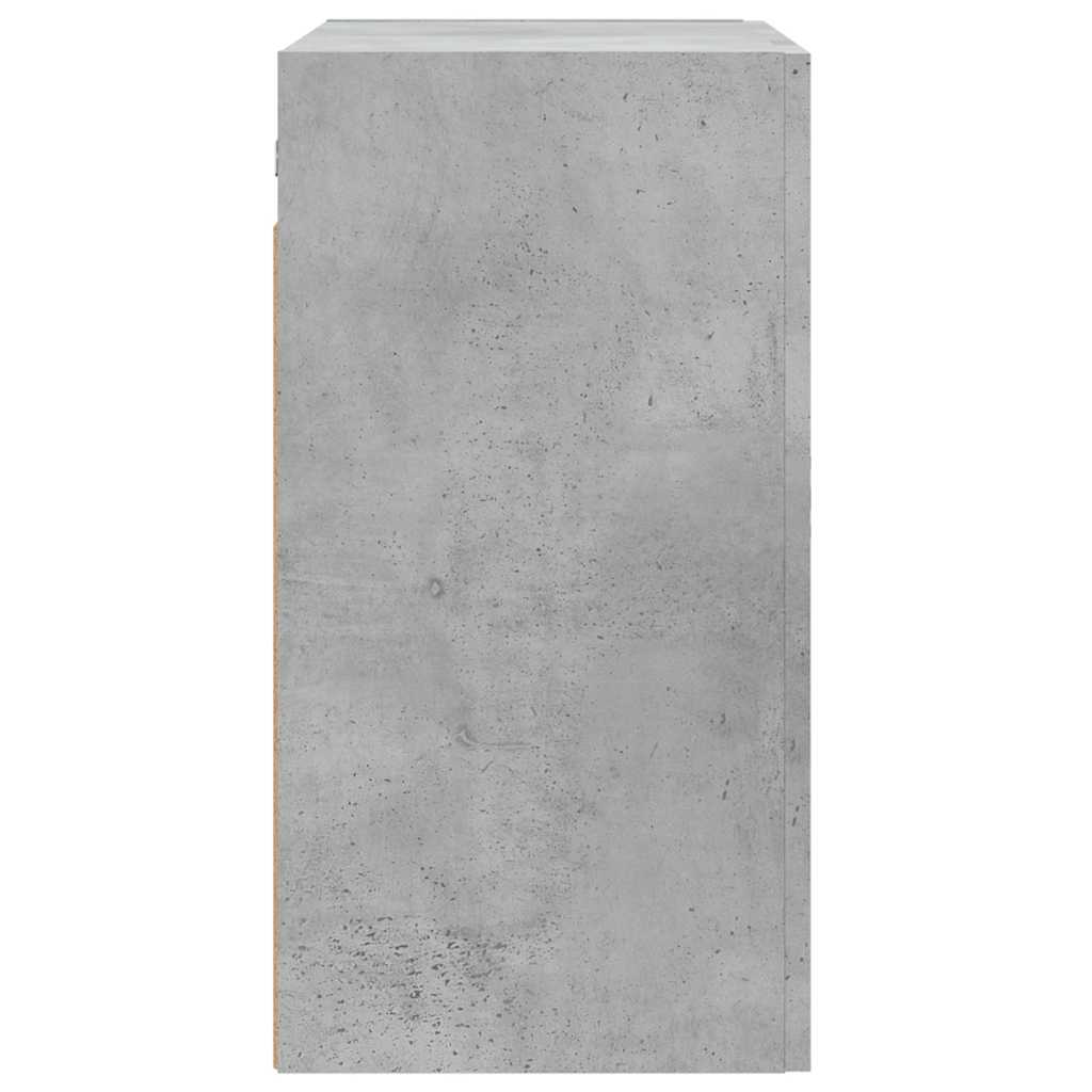 Sieninė spintelė, betono pilka, 60x31x60cm, apdirbta mediena
