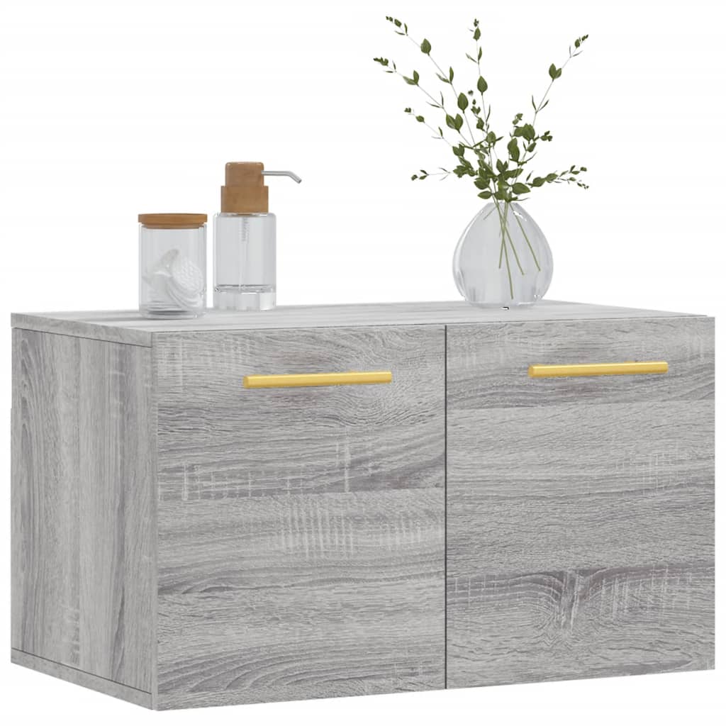 Wall cabinet, grey oak, 60x36.5x35cm, engineered wood
