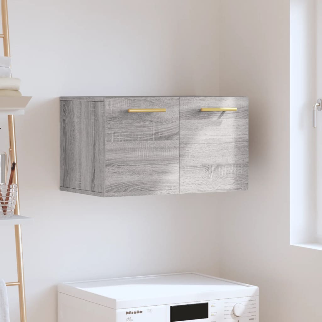 Wall cabinet, grey oak, 60x36.5x35cm, engineered wood