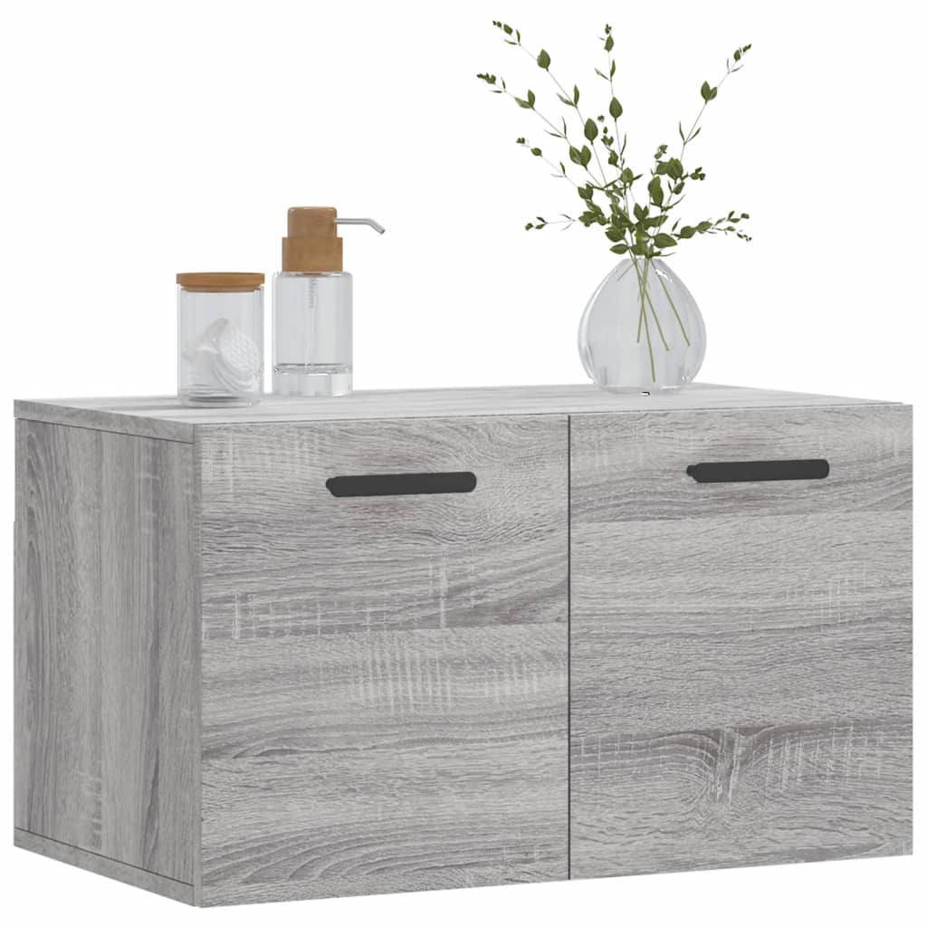 Wall cabinet, grey oak, 60x36.5x35cm, engineered wood