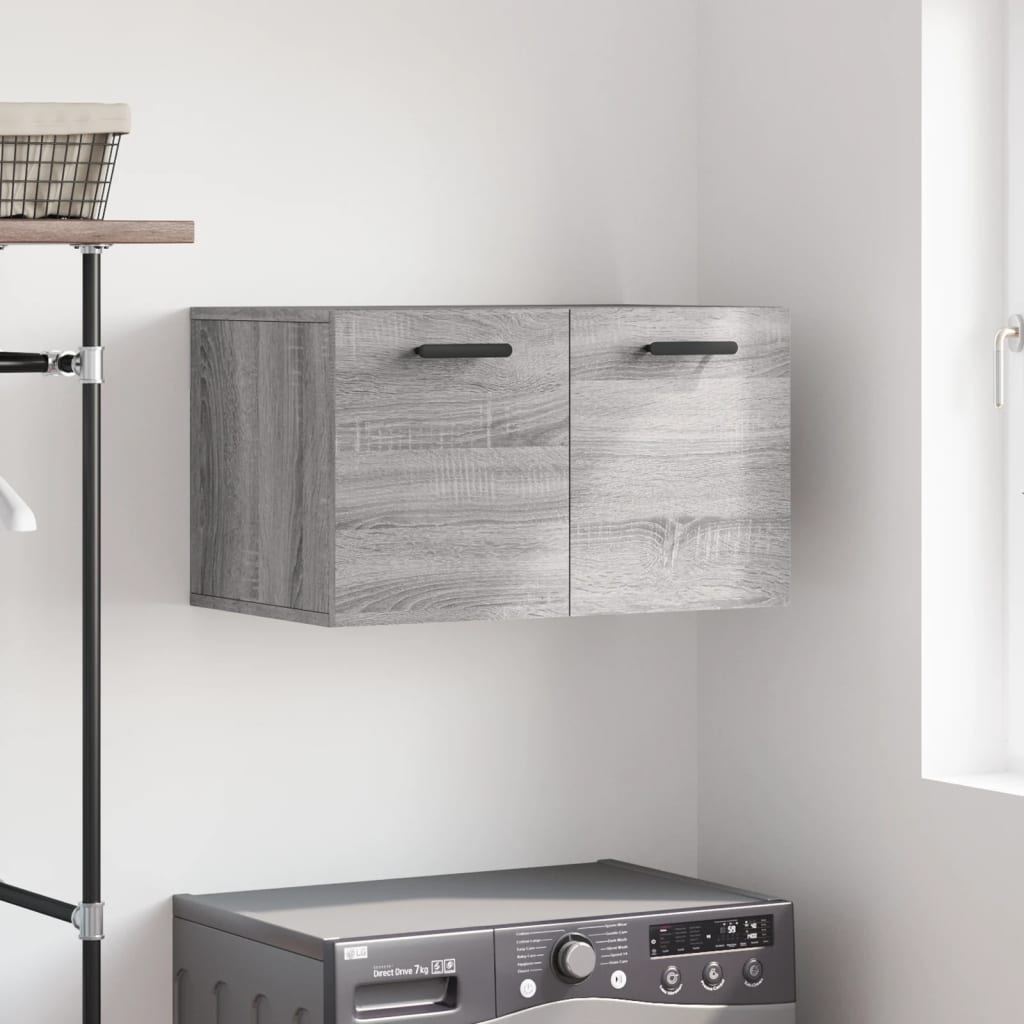 Wall cabinet, grey oak, 60x36.5x35cm, engineered wood