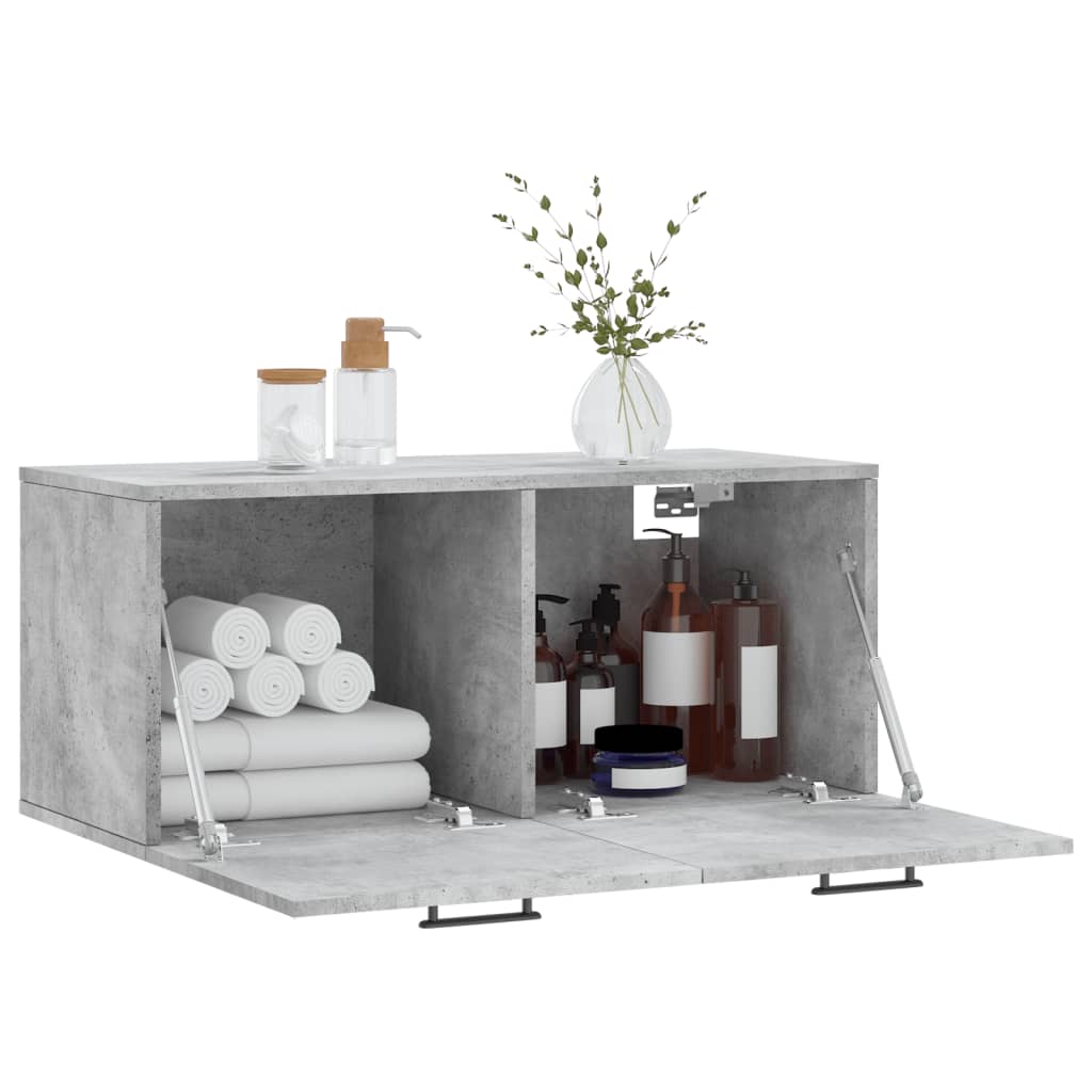 Wall cabinet, concrete grey, 80x36.5x35cm, engineered wood