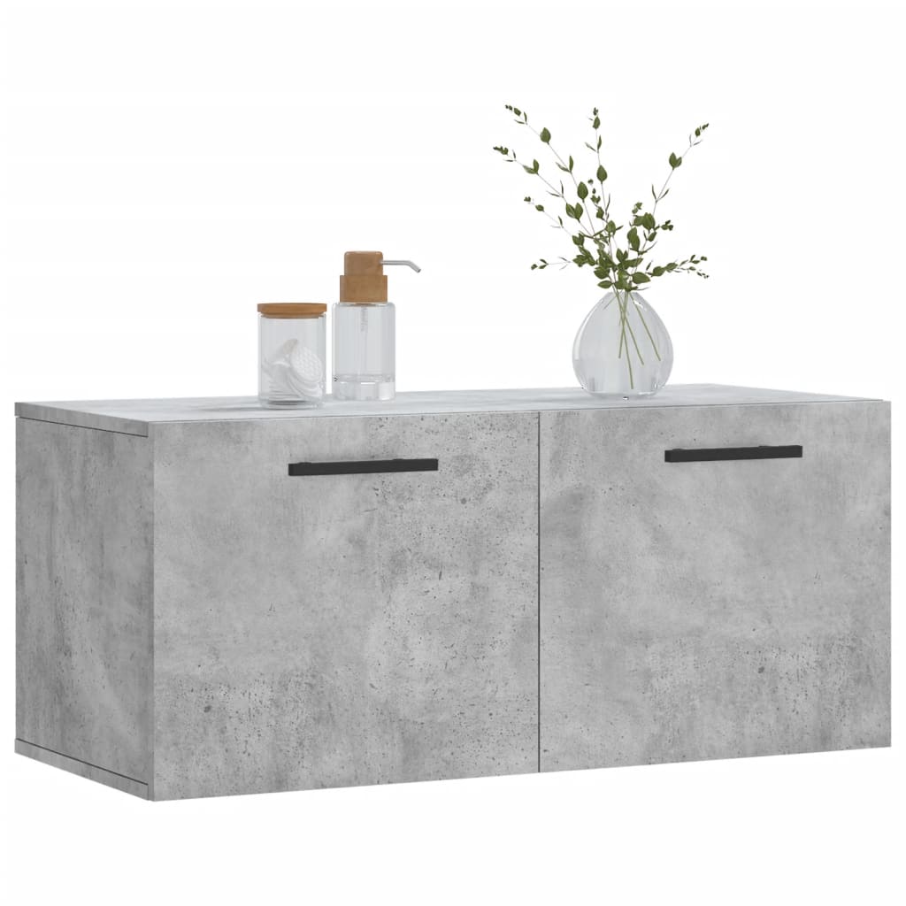 Wall cabinet, concrete grey, 80x36.5x35cm, engineered wood