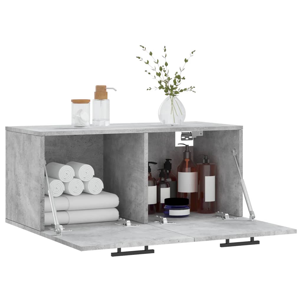 Wall cabinet, concrete grey, 80x36.5x35cm, engineered wood