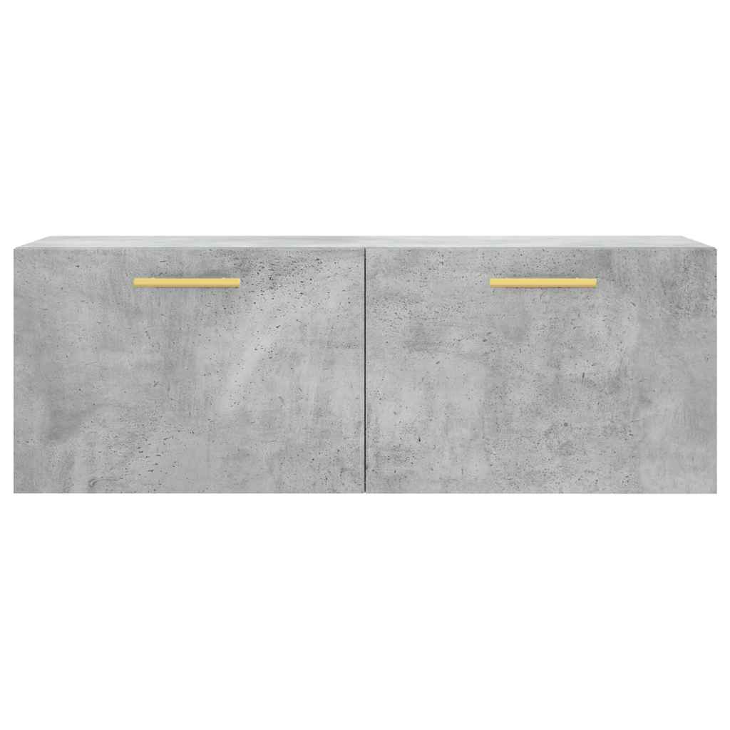 Sieninė spintelė, betono pilka, 100x36,5x35cm, apdirbta mediena