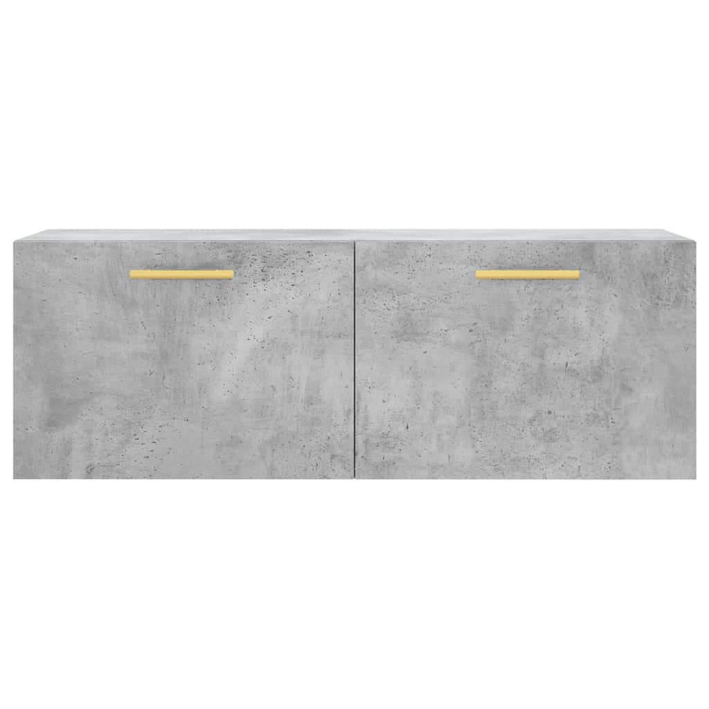 Sieninė spintelė, betono pilka, 100x36,5x35cm, apdirbta mediena