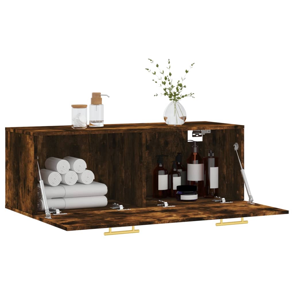 Wall cabinet, smoky oak, 100x36.5x35cm, wood