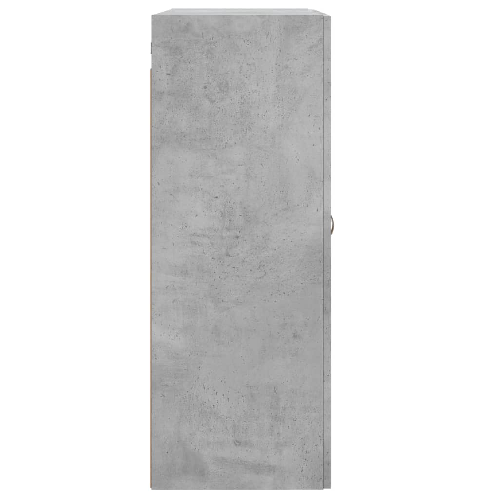 Pie sienas stiprināms skapis, betona, 69,5x34x90cm, koks
