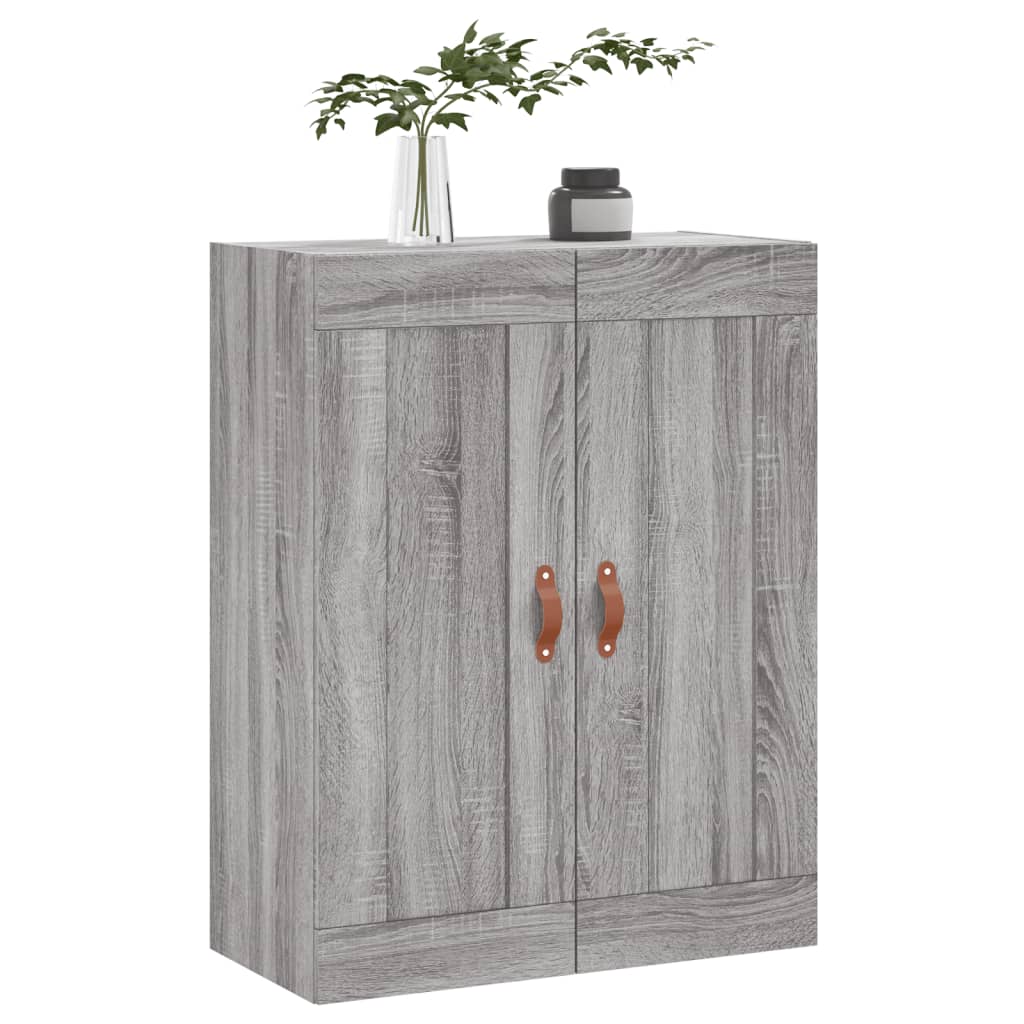 Wall-mounted cabinet, gray, 69.5x34x90cm, wood