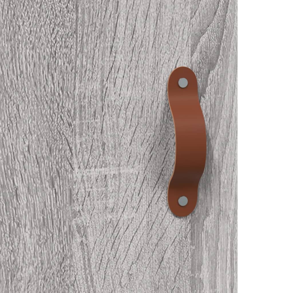 Wall-mounted cabinet, gray, 69.5x34x90cm, wood