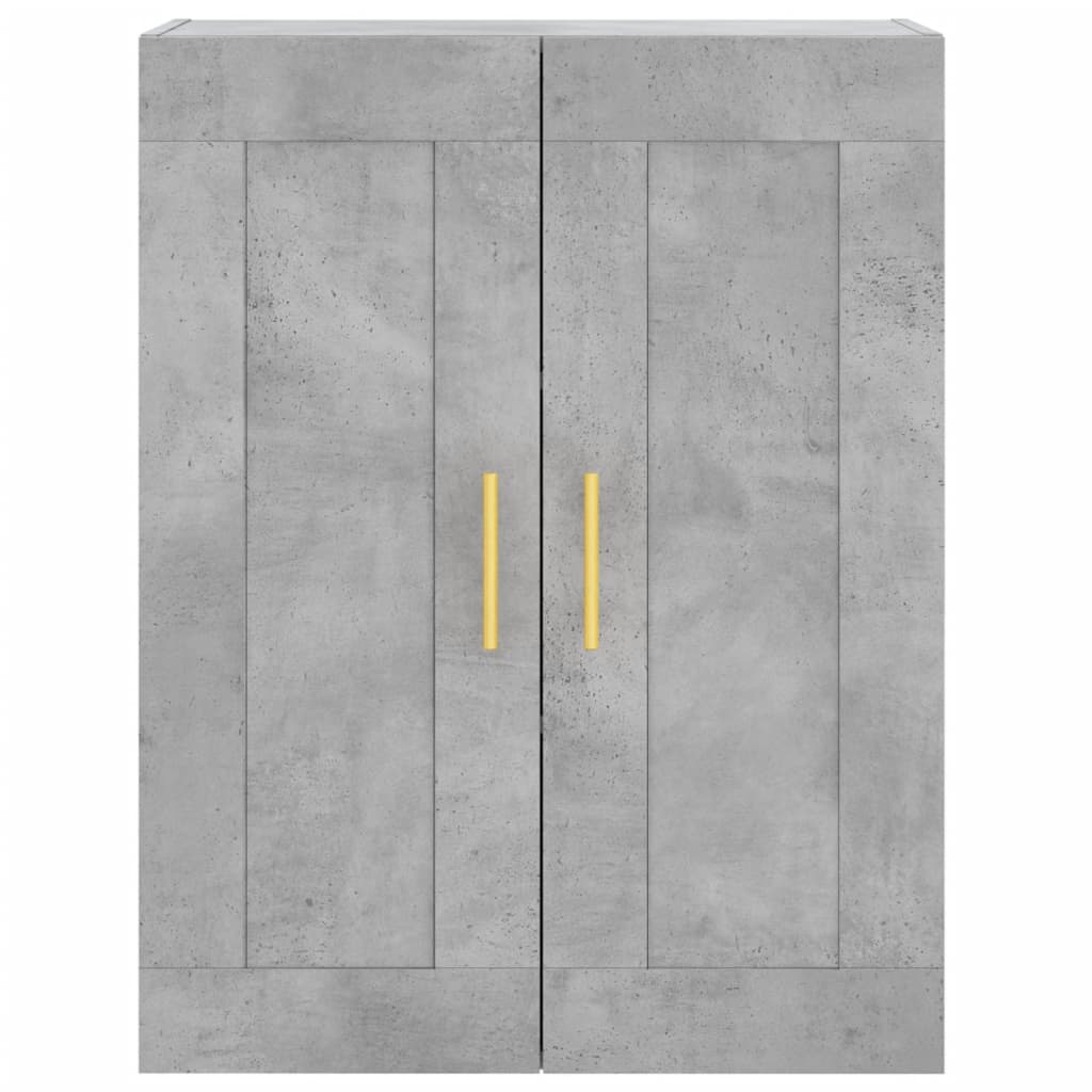 Prie sienos montuojama spintelė, betono, 69,5x34x90cm, mediena