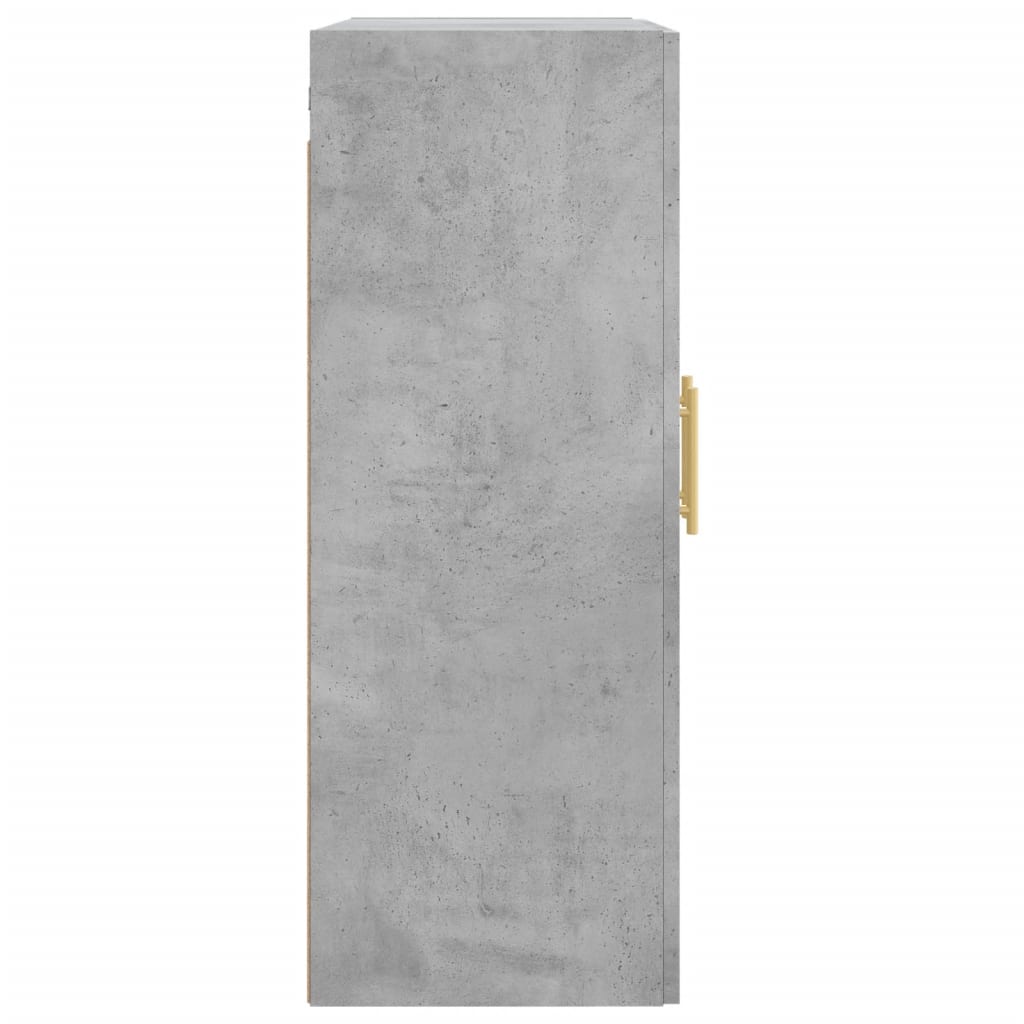 Prie sienos montuojama spintelė, betono, 69,5x34x90cm, mediena