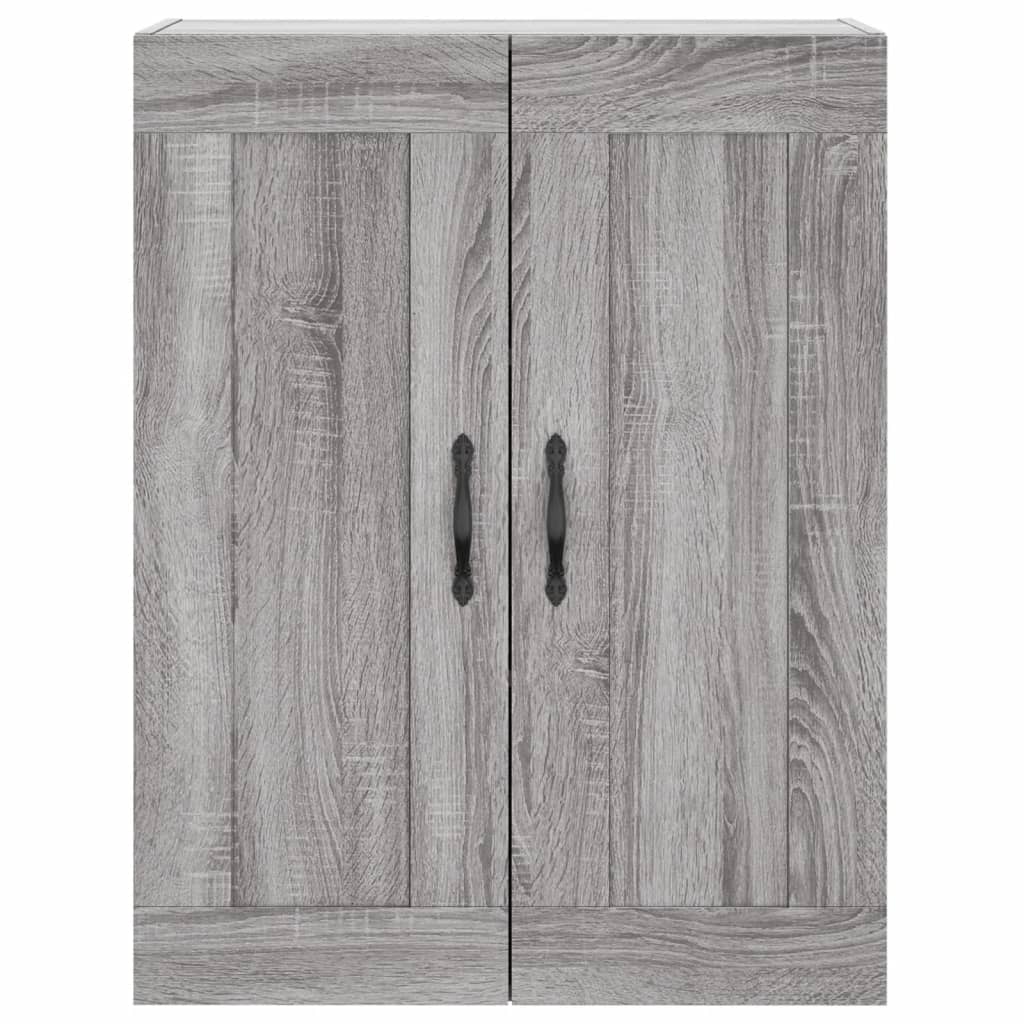 Prie sienos montuojama spintelė, pilka, 69,5x34x90cm, mediena
