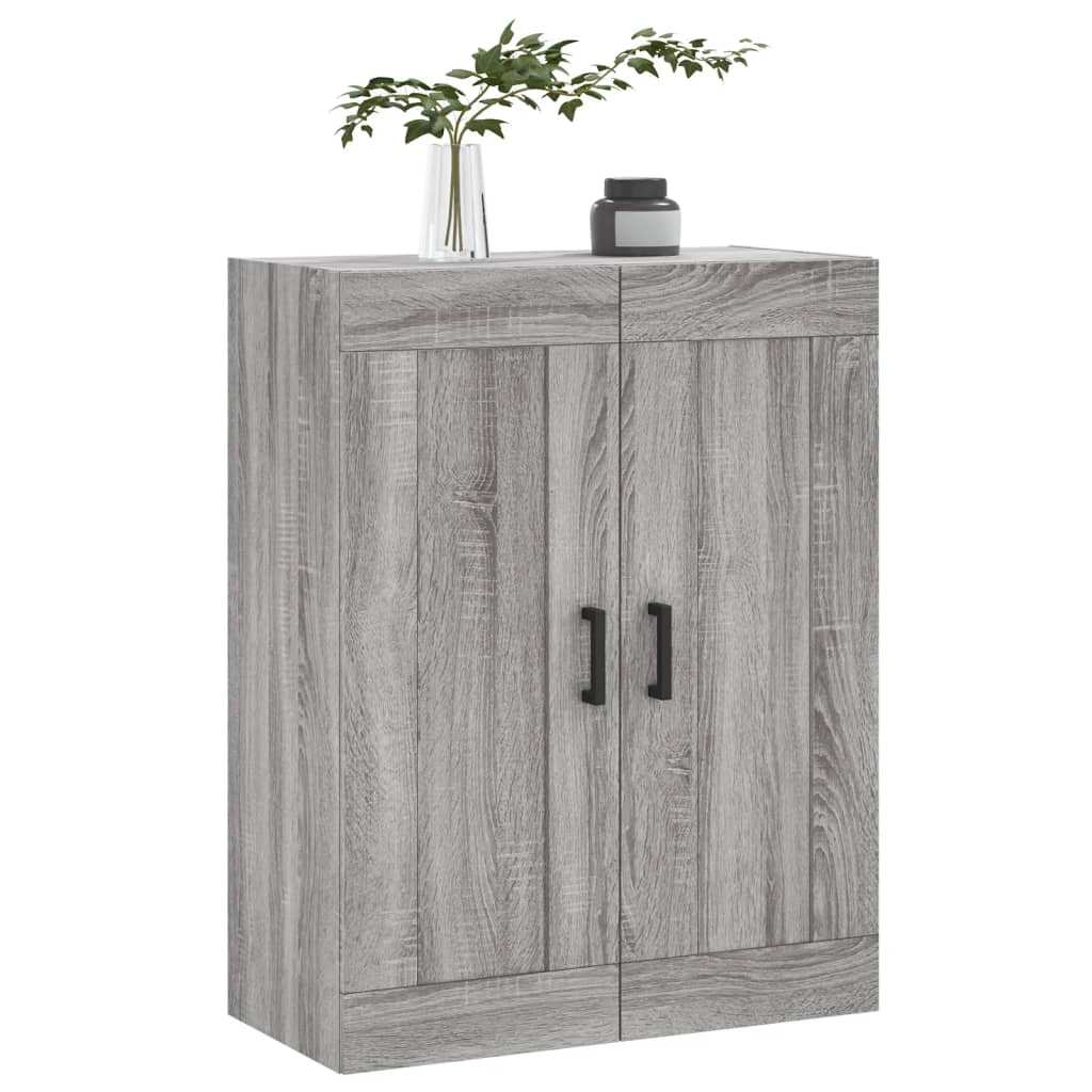 Wall-mounted cabinet, gray, 69.5x34x90cm, wood