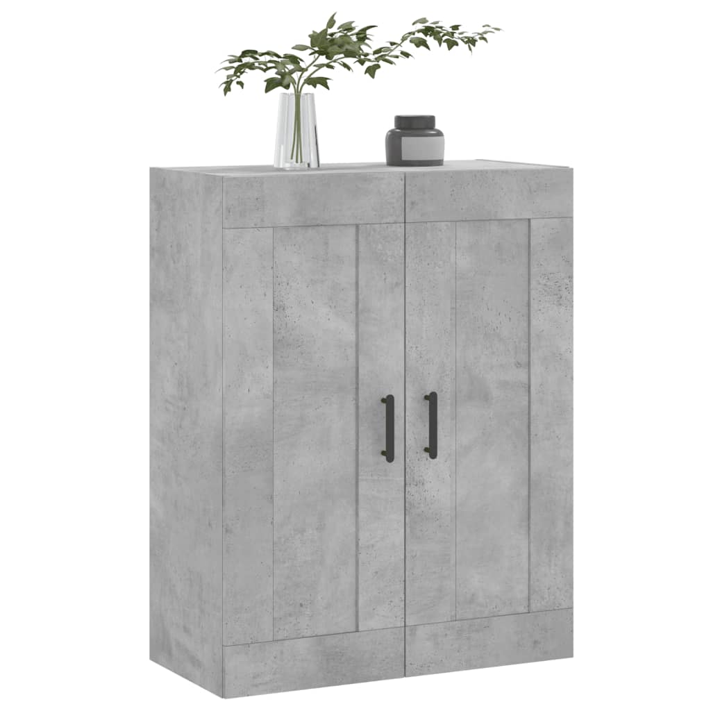 Wall mounted cabinet, concrete, 69.5x34x90cm, wood