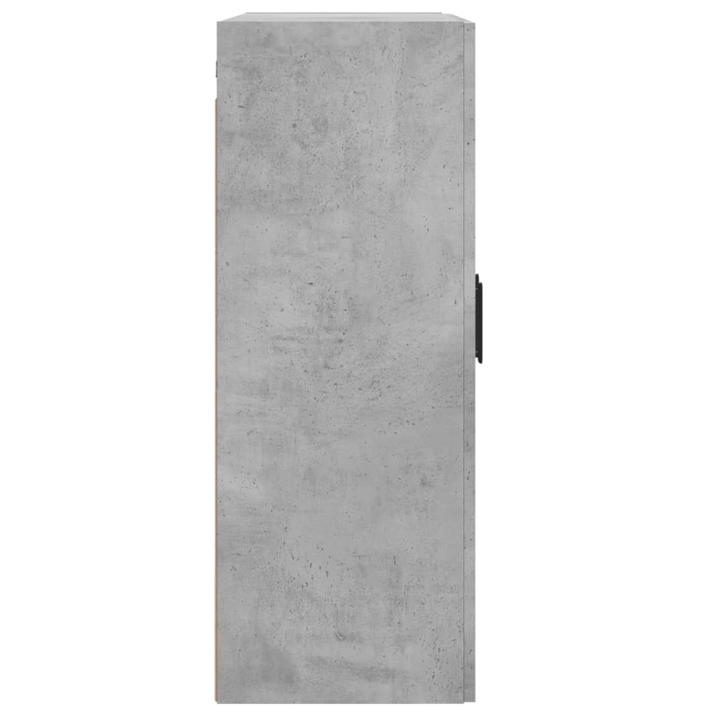 Wall mounted cabinet, concrete, 69.5x34x90cm, wood