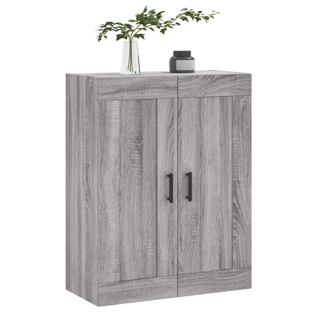 Wall-mounted cabinet, gray, 69.5x34x90cm, wood