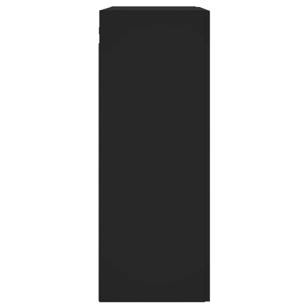 Wall-mounted cabinet, black, 69.5x34x90cm, wood