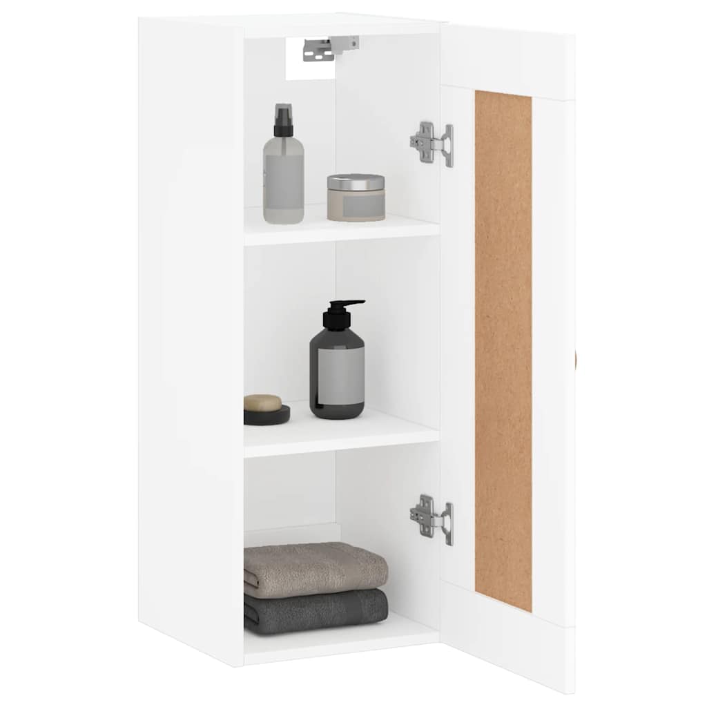 Wall cabinet, white, 34.5x34x90cm, engineered wood