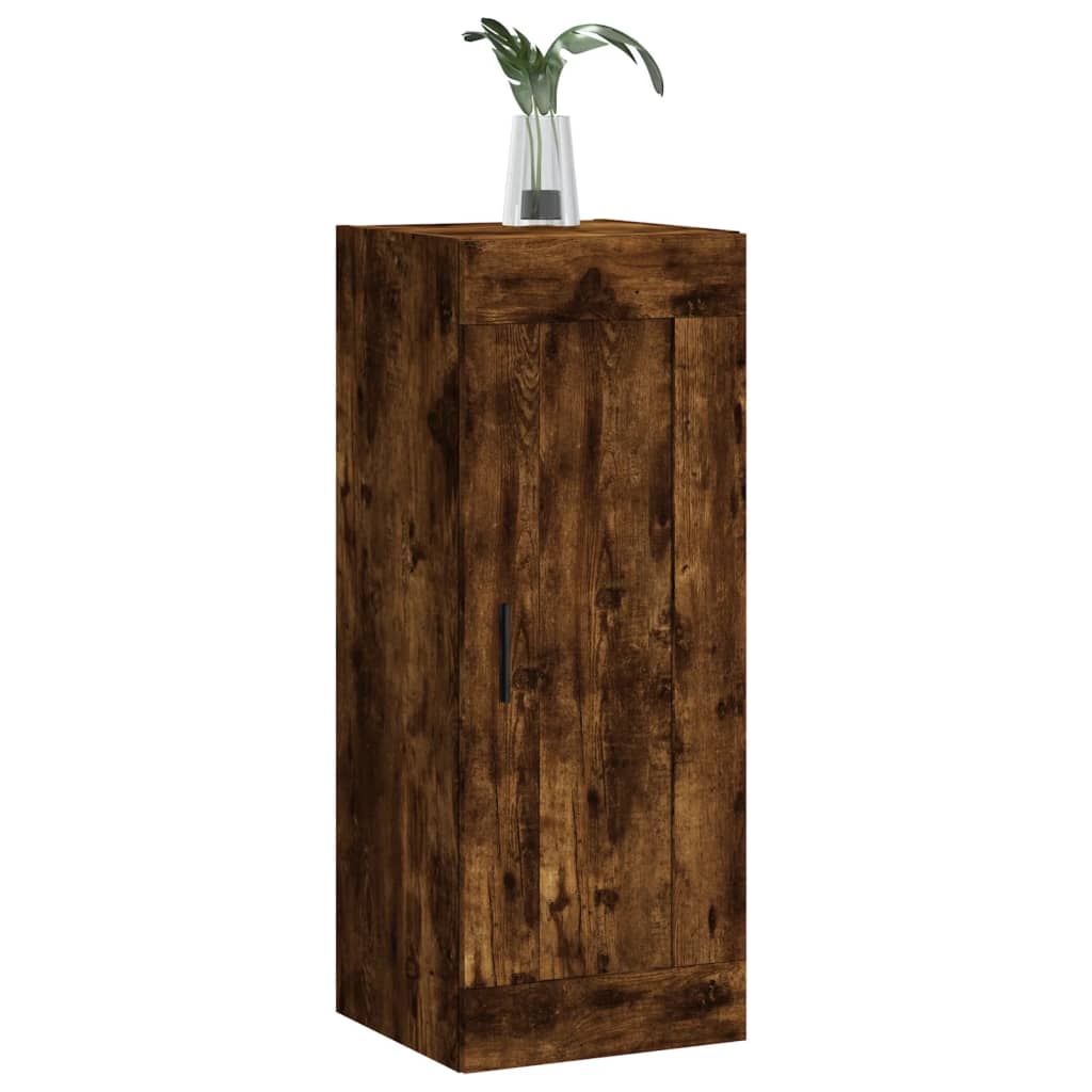 Wall cabinet, smoked oak, 34.5x34x90cm, wood