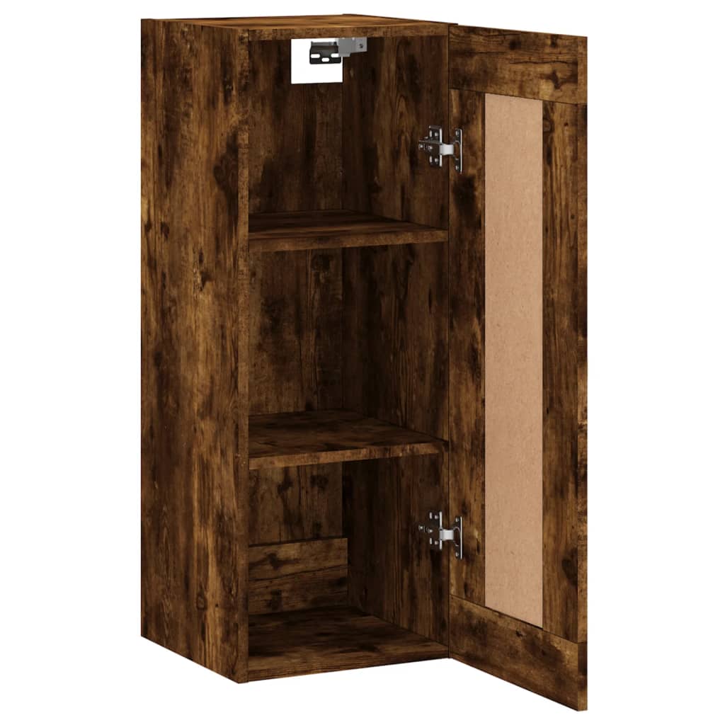 Wall cabinet, smoked oak, 34.5x34x90cm, wood