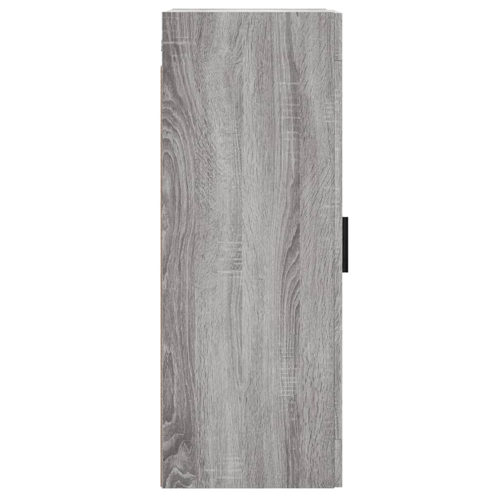 Wall cabinet, grey oak, 34.5x34x90cm, engineered wood
