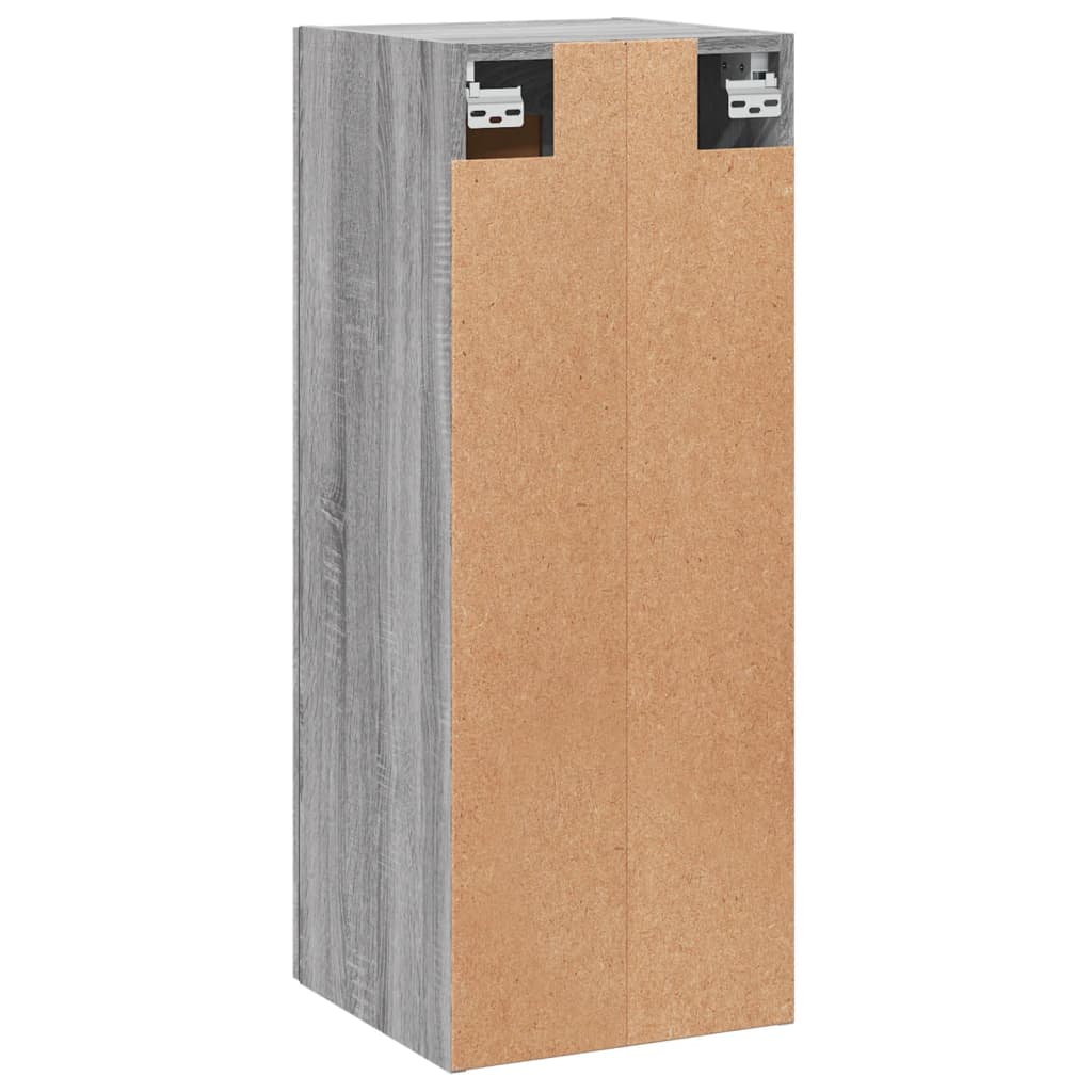 Wall cabinet, grey oak, 34.5x34x90cm, engineered wood