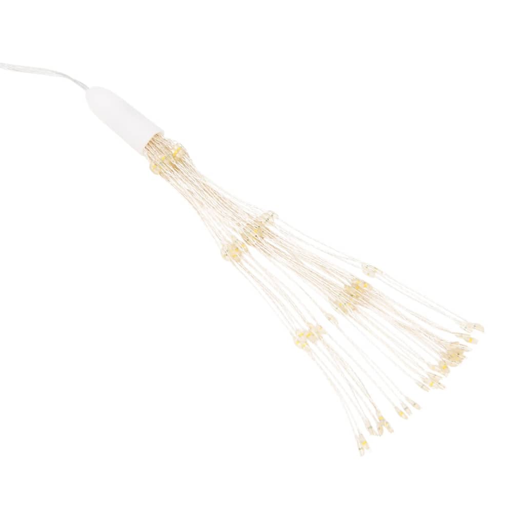 Kalėdiniai šviestuvai fejerverkai LIGHTS, 8vnt., šilti balti, 140 LED