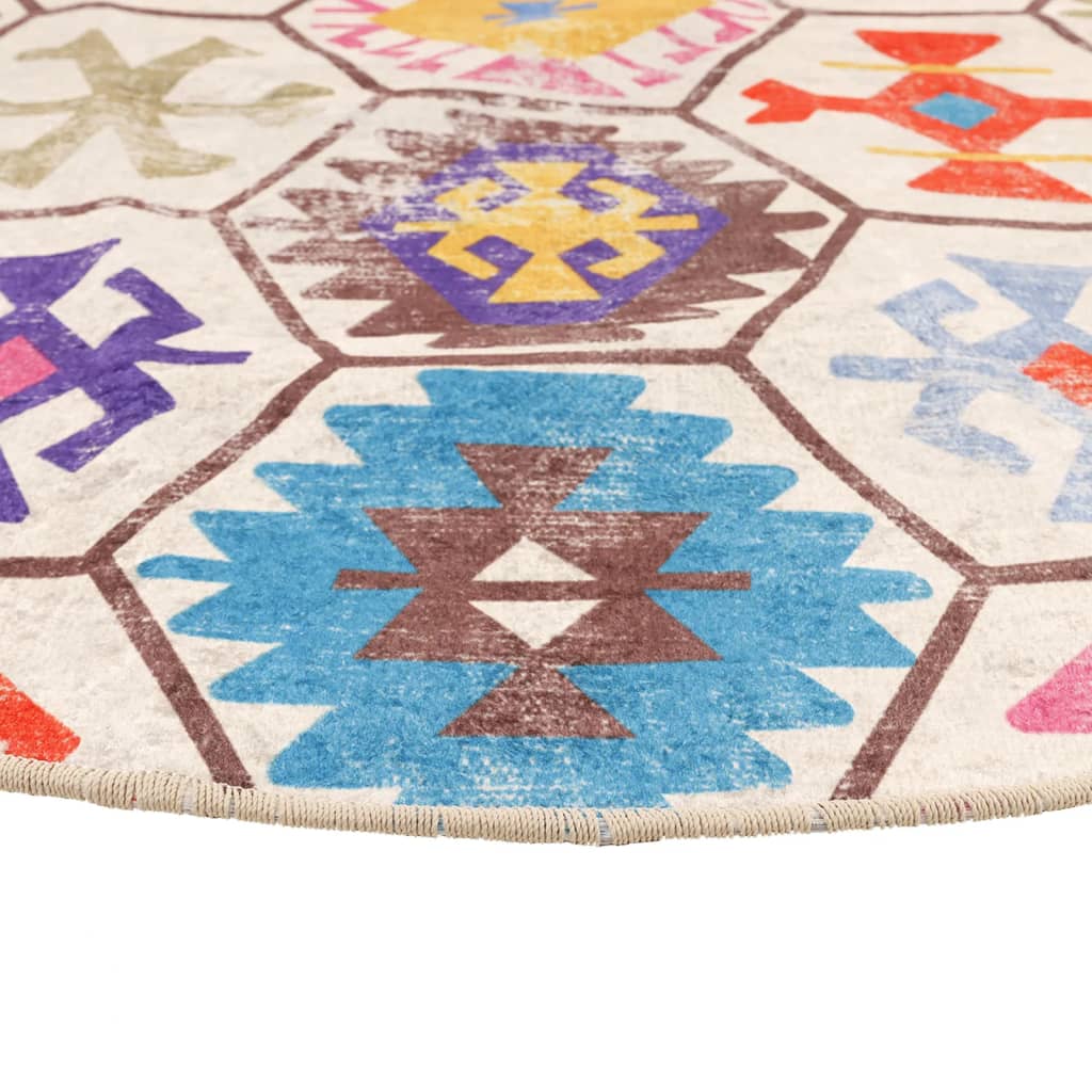 Kilimas, spalvotas, 120cm skersmens, plaunamas