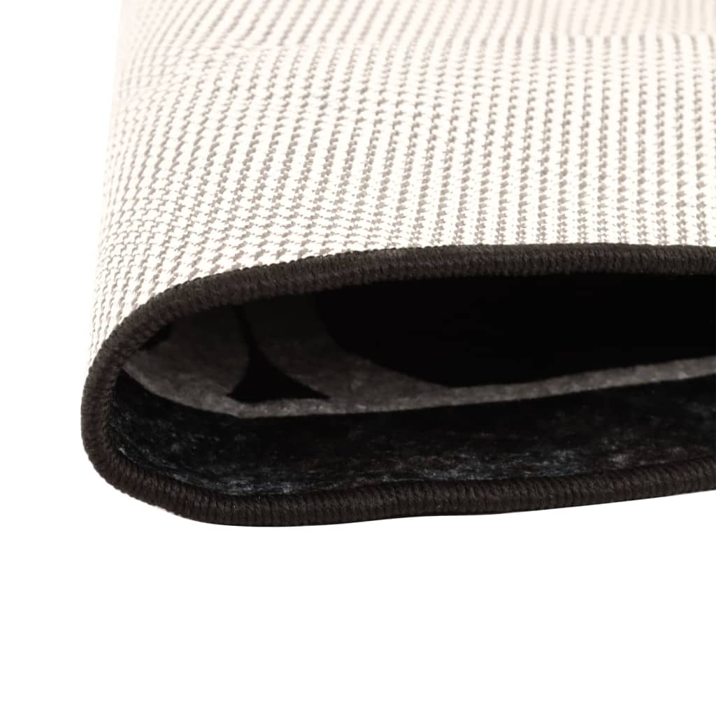 Rug, black and white, 120 cm, non-slip, washable