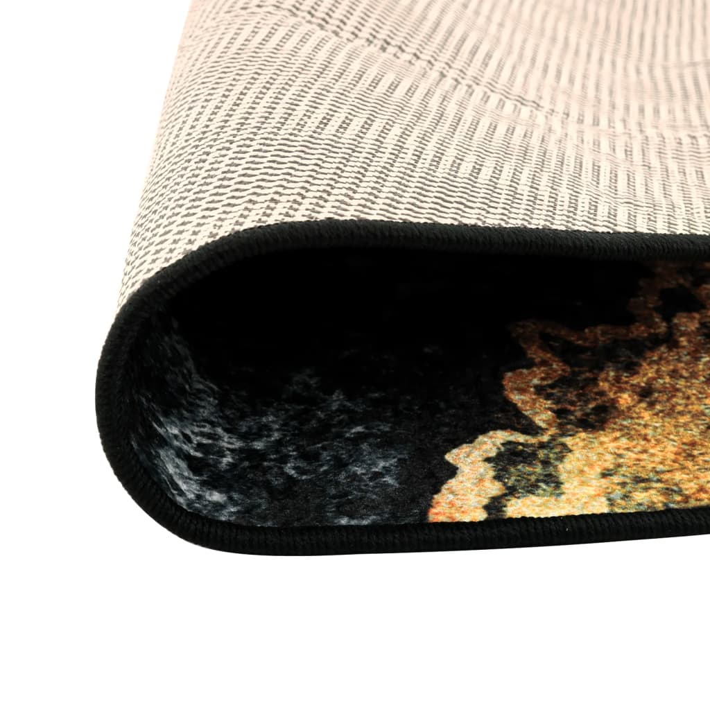 Rug, colorful, 120cm diameter, non-slip, washable